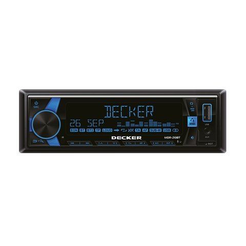 Автомагнітола Decker MDR-210 1 DIN DSP 4&times;95 Вт Bluetooth 31-смуговий EQ НФ-00009653 фото