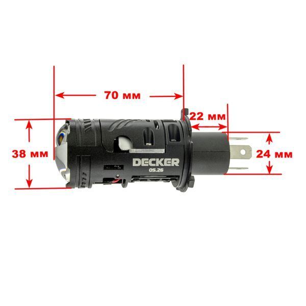 Світлодіодна лампа Decker LED RGX-02 5.5K H4 45/65W НФ-00009456 фото