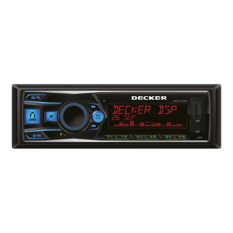 Автомагнітола Decker MDR-122 1 DIN DSP Bluetooth 25-смуговий EQ 6 RCA НФ-00001320 фото