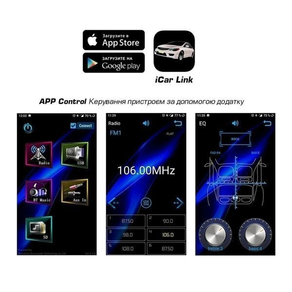 Автомагнітола Cyclone MP-1063 1 DIN Bluetooth USB microSD 4&times;50 Вт НФ-00000211 фото